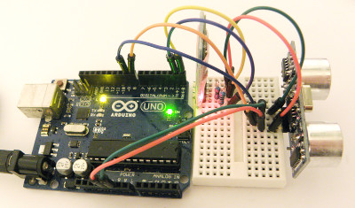 ultrasonic distance sensor demo build