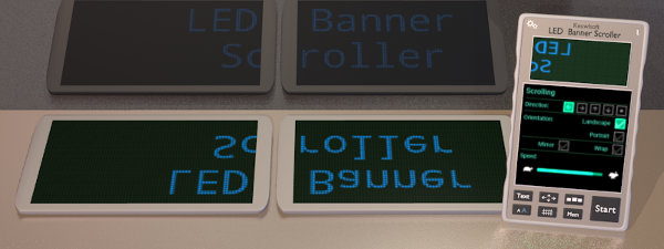 illustration of app used for multiscreen banners