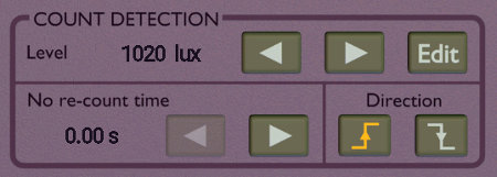 count detection settings