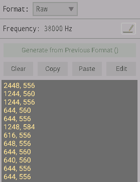 raw format settings