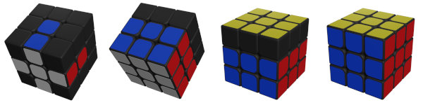 Cross, F2L, OLL and PLL Stages of Cube Solving